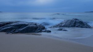 Preview wallpaper sand, coast, sea, nature