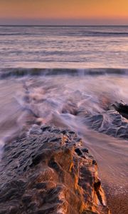 Preview wallpaper sand, decline, patterns, ice, evening