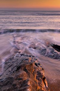 Preview wallpaper sand, decline, patterns, ice, evening