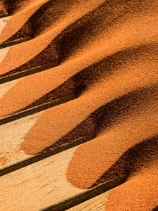 Preview wallpaper sand, desert, boards, wooden