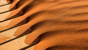 Preview wallpaper sand, desert, boards, wooden