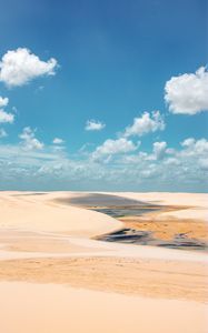 Preview wallpaper sand, desert, clouds, sky