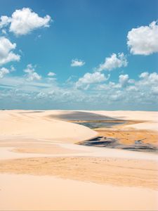 Preview wallpaper sand, desert, clouds, sky