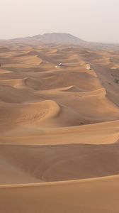 Preview wallpaper sand, desert, dunes, cars