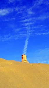 Preview wallpaper sand, desert, dunes, ruins, sky