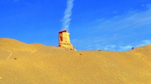 Preview wallpaper sand, desert, dunes, ruins, sky