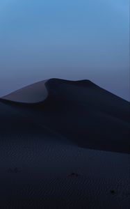 Preview wallpaper sand, desert, dunes, relief, sunset, twilight