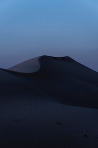 Preview wallpaper sand, desert, dunes, relief, sunset, twilight