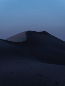 Preview wallpaper sand, desert, dunes, relief, sunset, twilight