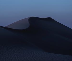 Preview wallpaper sand, desert, dunes, relief, sunset, twilight