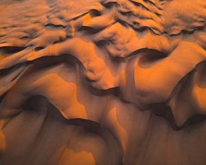 Preview wallpaper sand, desert, dunes, wavy, shadow