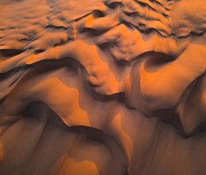 Preview wallpaper sand, desert, dunes, wavy, shadow