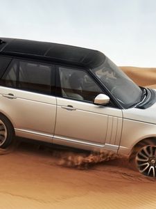 Preview wallpaper sand, desert, land rover