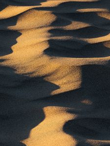 Preview wallpaper sand, desert, sandy, shadow, texture