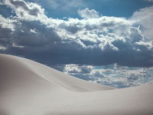 Preview wallpaper sand, desert, sky, clouds