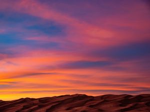 Preview wallpaper sand, desert, sunset, sky