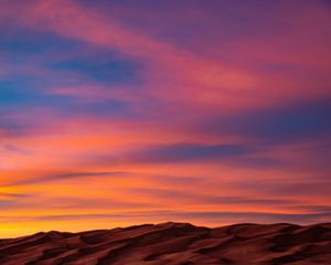 Preview wallpaper sand, desert, sunset, sky