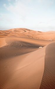 Preview wallpaper sand, desert, trace, dunes, sky