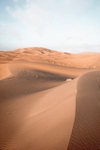 Preview wallpaper sand, desert, trace, dunes, sky