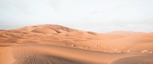 Preview wallpaper sand, desert, trace, dunes, sky