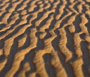 Preview wallpaper sand, desert, wavy, texture