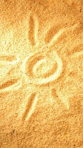 Preview wallpaper sand, drawing, sun