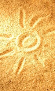 Preview wallpaper sand, drawing, sun