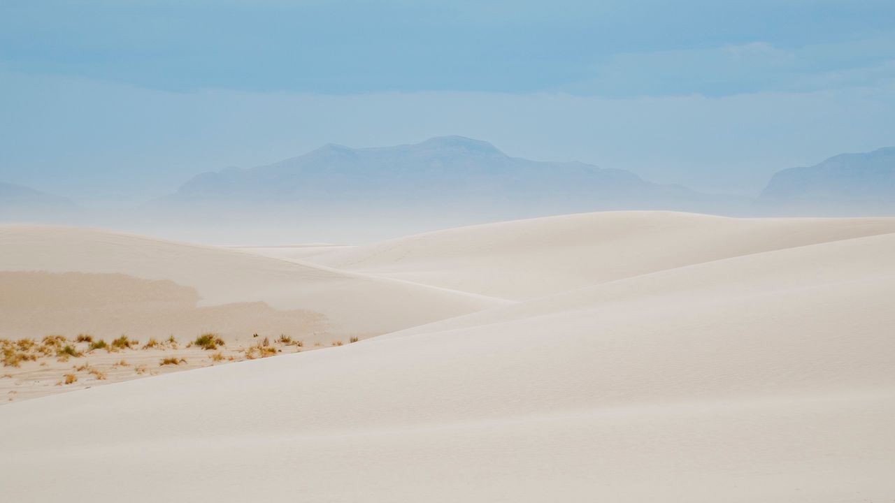 Wallpaper sand, dunes, desert, dust, sky