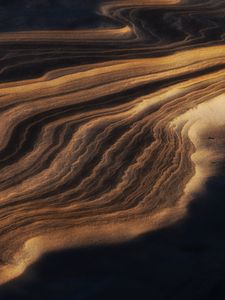 Preview wallpaper sand, dunes, relief, dark, nature