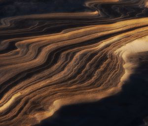 Preview wallpaper sand, dunes, relief, dark, nature