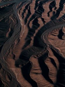 Preview wallpaper sand, dunes, relief, dark