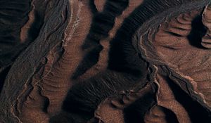 Preview wallpaper sand, dunes, relief, dark