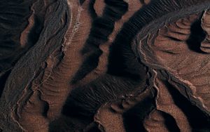 Preview wallpaper sand, dunes, relief, dark