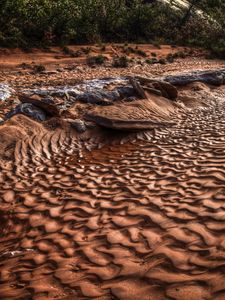 Preview wallpaper sand, dunes, riverbed, river, hdr