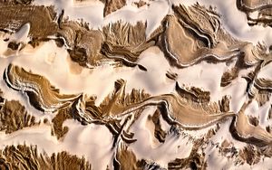 Preview wallpaper sand, dunes, stones, textures, nature