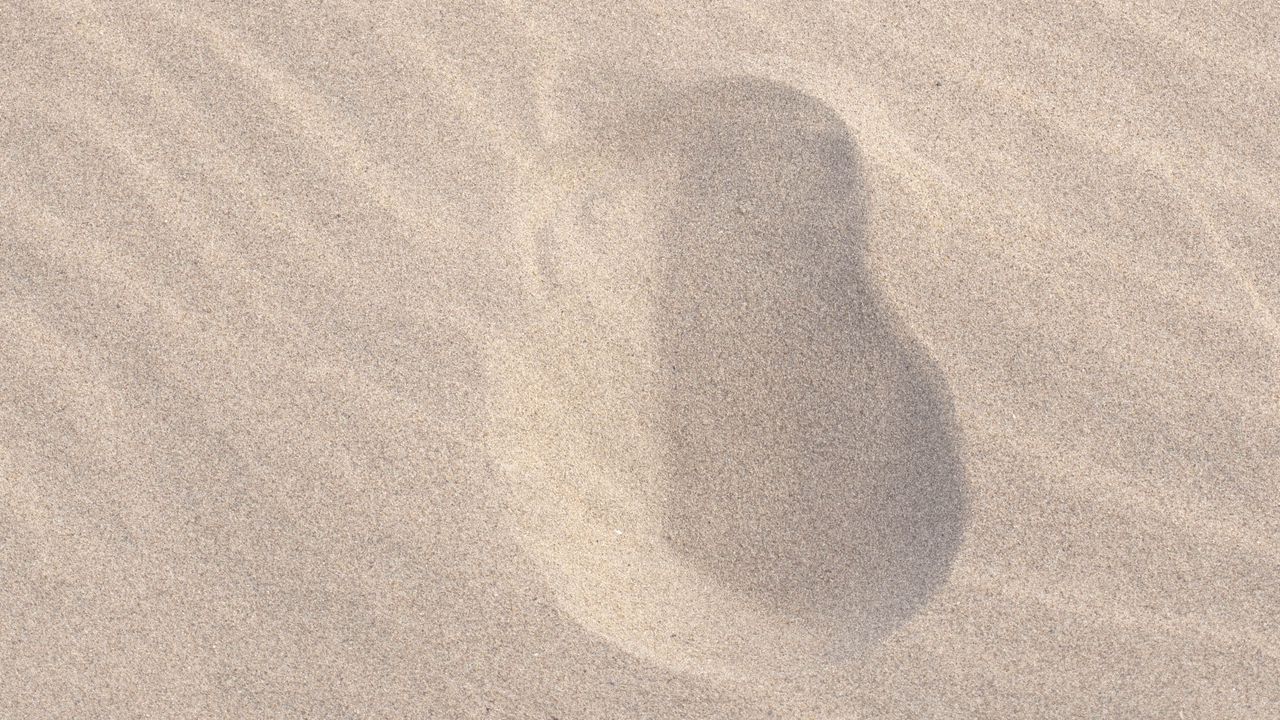 Wallpaper sand, footprints, beach