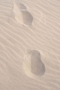Preview wallpaper sand, footprints, beach