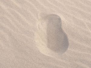Preview wallpaper sand, footprints, beach