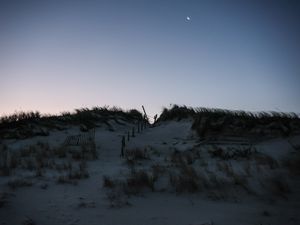 Preview wallpaper sand, hill, grass, dark