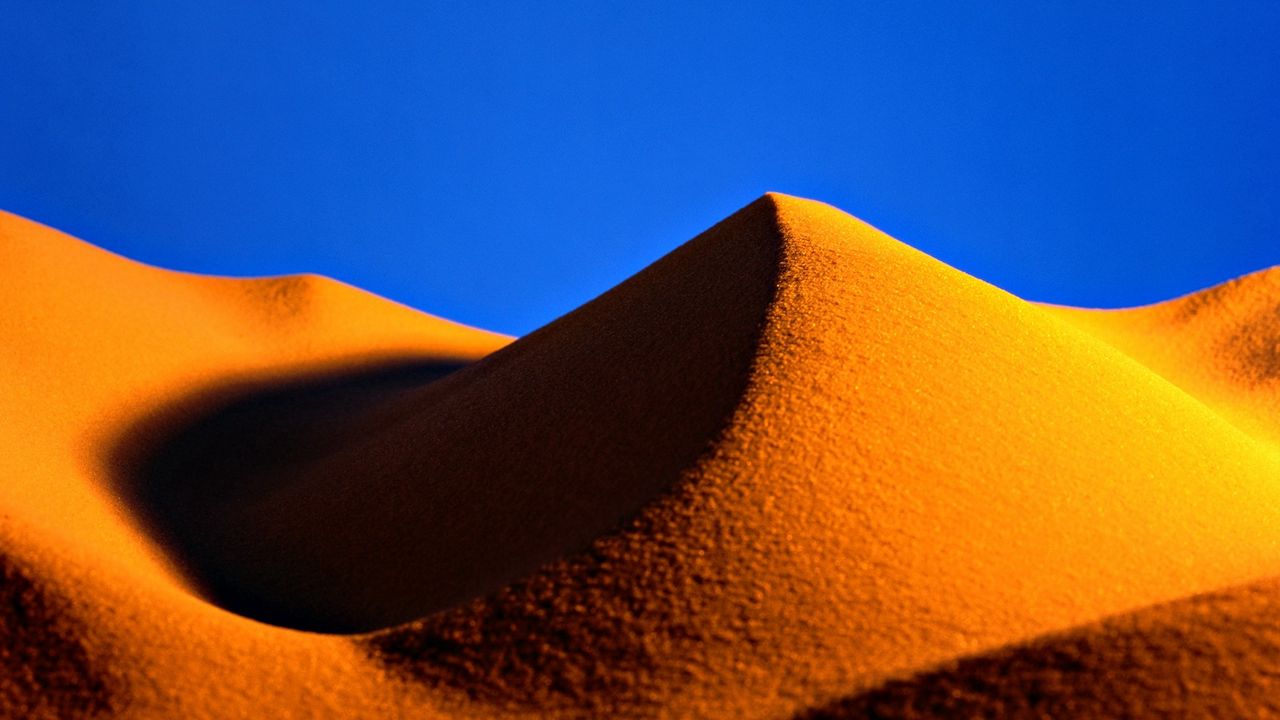 Wallpaper sand, hill, yellow, shadow