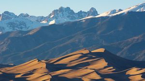 Preview wallpaper sand, mountains, hills, snowy