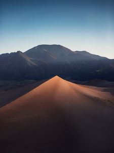 Preview wallpaper sand, mountains, hills, sky