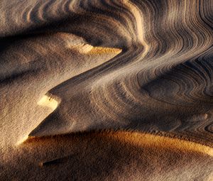 Preview wallpaper sand, relief, desert, dark, nature