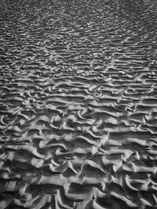 Preview wallpaper sand, relief, desert, shadow, bw