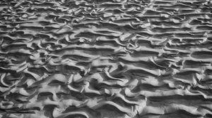 Preview wallpaper sand, relief, desert, shadow, bw