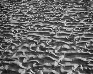 Preview wallpaper sand, relief, desert, shadow, bw