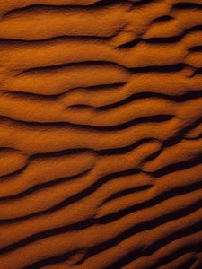 Preview wallpaper sand, relief, waves, surface, brown