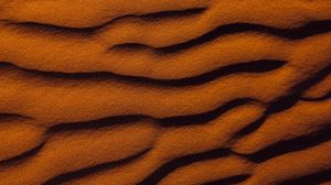 Preview wallpaper sand, relief, waves, surface, brown