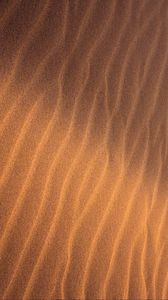 Preview wallpaper sand, ripples, waves, texture, surface, brown