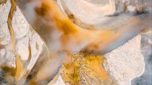 Preview wallpaper sand, river, water, erosion, aerial view